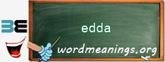 WordMeaning blackboard for edda